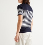 John Smedley - Rill Striped Sea Island Cotton Polo Shirt - Blue