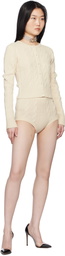 Blumarine Off-White Braid Cable Knit Shorts