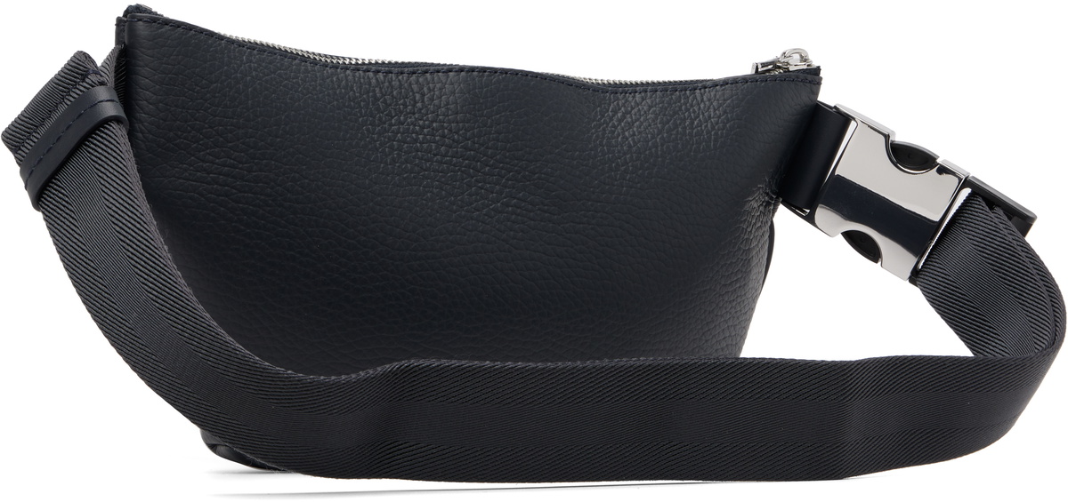 BOSS Navy Leather Belt Bag