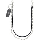 Y-3 Braided Leather & Ball Chain Keychain