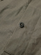 Drake's - HIM Rider's Belted Corduroy-Trimmed Cotton-Ripstop Coat - Brown