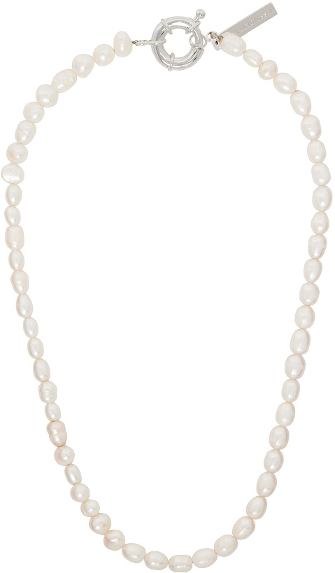 Photo: Pearl Octopuss.y SSENSE Exclusive White Pearl Necklace