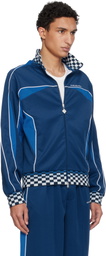 Casablanca Navy Cyber Tricot Track Jacket