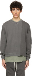 John Elliott Black Reconstructed Vintage Crew Sweatshirt