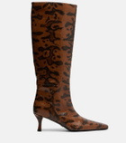 Proenza Schouler Snake-effect leather knee-high boots