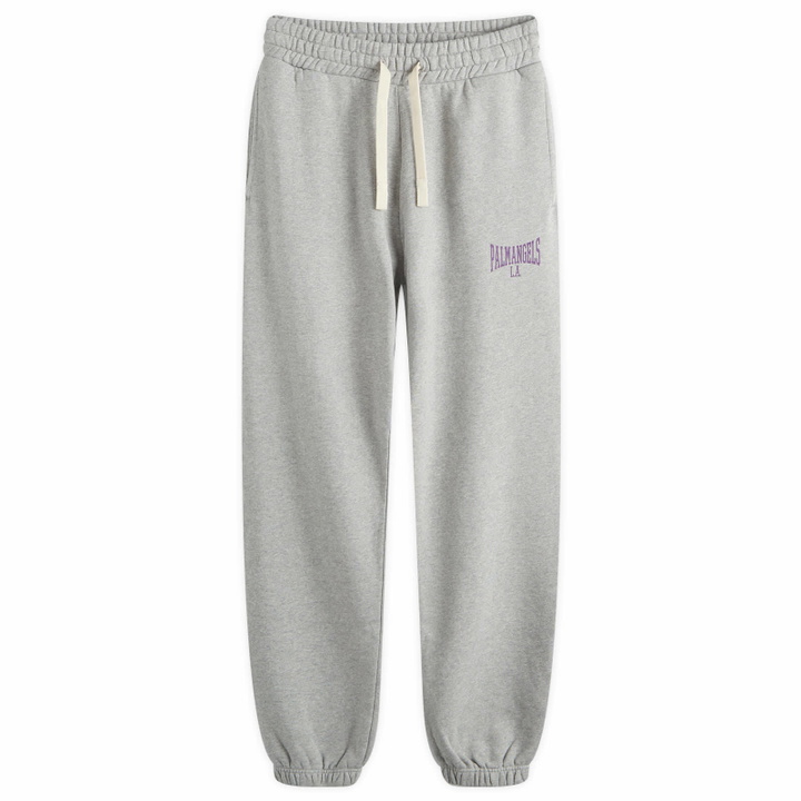 Photo: Palm Angels Women's College Sweat Pants in Melange Grey/Violet