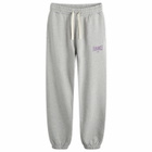Palm Angels Women's College Sweat Pants in Melange Grey/Violet