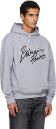 Balmain Gray 'Balmain Paris' Hoodie