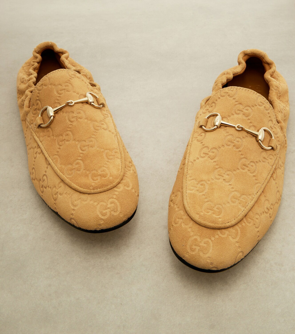 Gucci Horsebit GG suede loafers