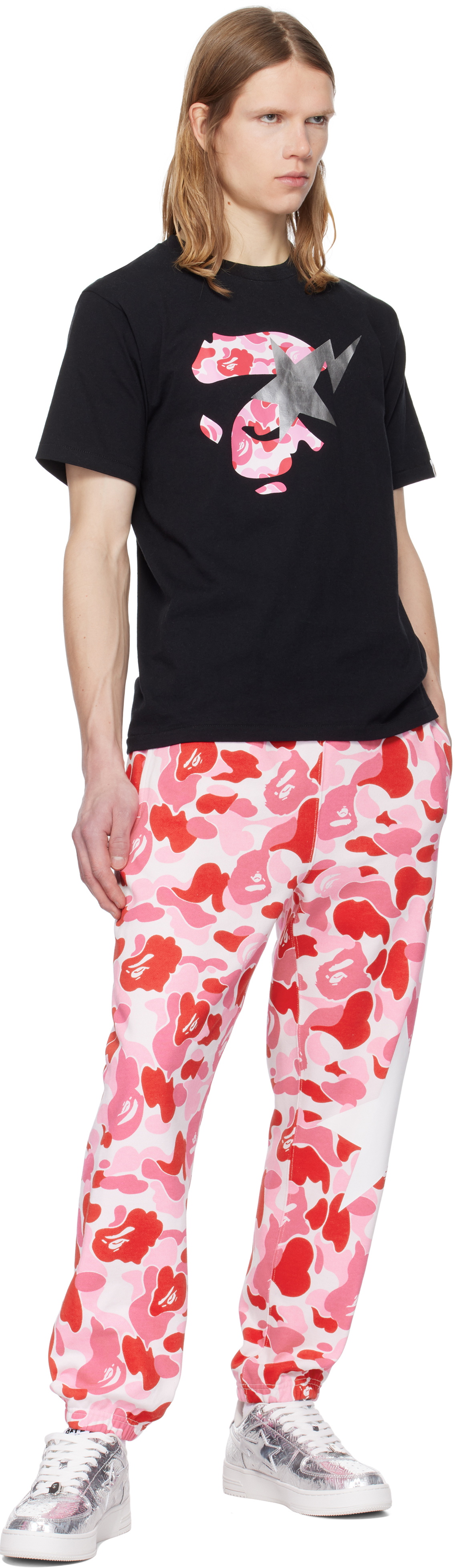 BAPE Pink ABC Camo Sweatpants