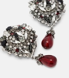 Saint Laurent Crystal-embellished clip-on earrings