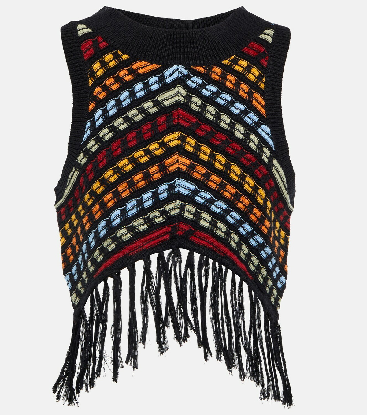 Dodo Bar Or Nili fringe-trimmed cotton cropped top