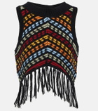 Dodo Bar Or Nili fringe-trimmed cotton cropped top