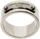 Dolce & Gabbana Silver Logo Band Ring