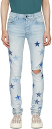 AMIRI Blue Bandana Star Denim Jeans