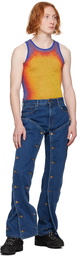 Y/Project Blue Classic Button Panel Jeans