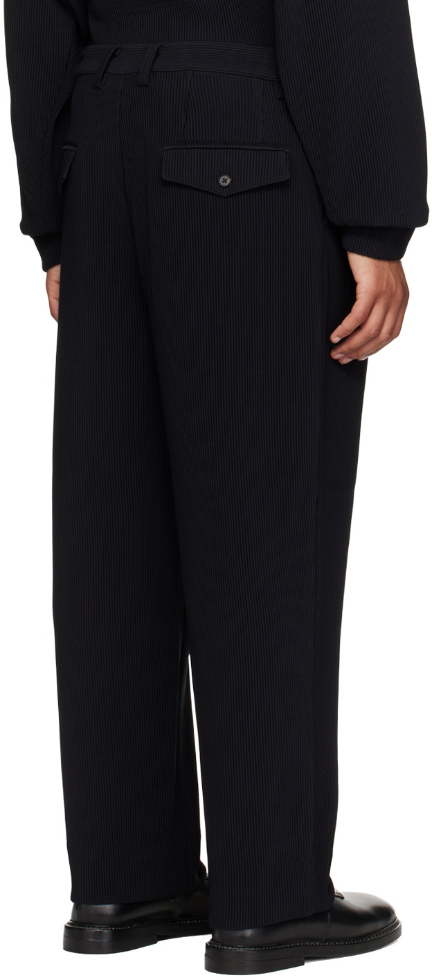 stein Black Gradation Two Tuck Trousers