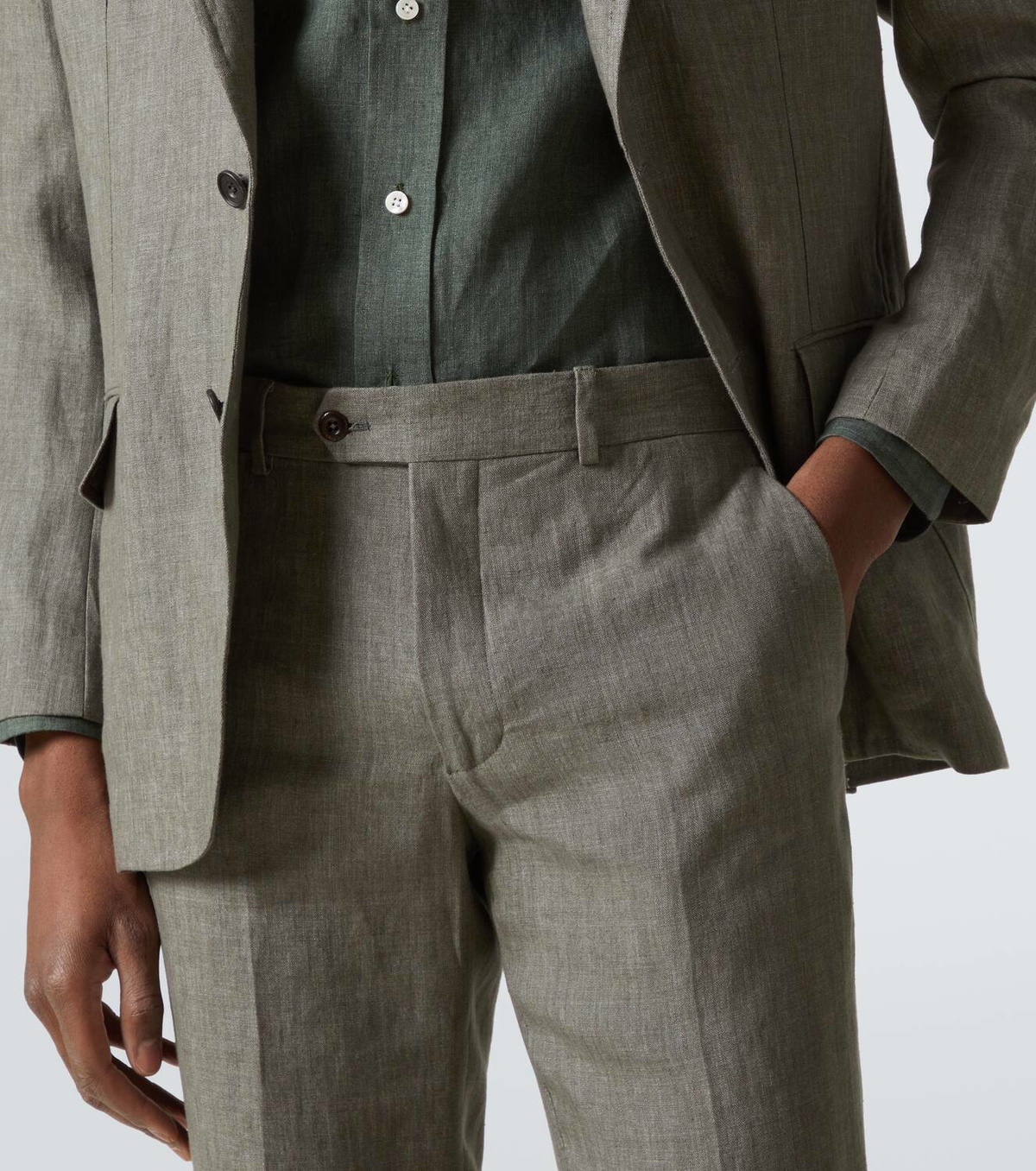 Rubinacci Modluca linen chinos