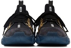 Moschino Black & Navy Strap Teddy Sneakers