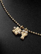 Greg Yuna - Babÿ Umlaut Initial 18-Karat Gold Diamond Pendant Necklace