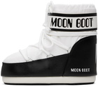 Moon Boot White & Black Icon Low Boots