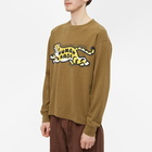 Human Made Men's Long Sleeve Tiger T-Shirt in Olive Drab