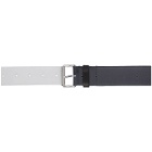 Dheygere Black PVC and Leather Belt