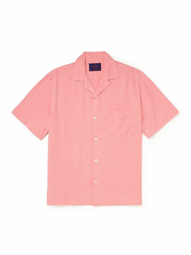 Photo: Portuguese Flannel - Camp-Collar TENCEL™ Lyocell Shirt - Pink