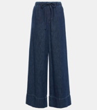 Valentino High-rise chambray wide-leg jeans