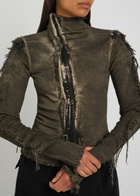 Rick Owens Gary Distressed Cotton-blend Jacket Brown Other