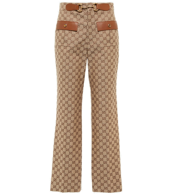 Photo: Gucci - Horsebit GG canvas straight pants