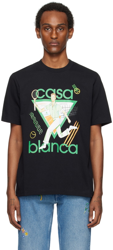 Photo: Casablanca SSENSE Exclusive Black 'Le Jeu' T-Shirt