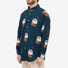 Drole de Monsieur Men's Drôle de Monsieur Cocktail Button Down Shirt in Navy