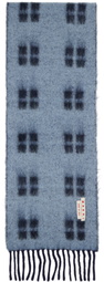 Marni Blue Square Motif Scarf