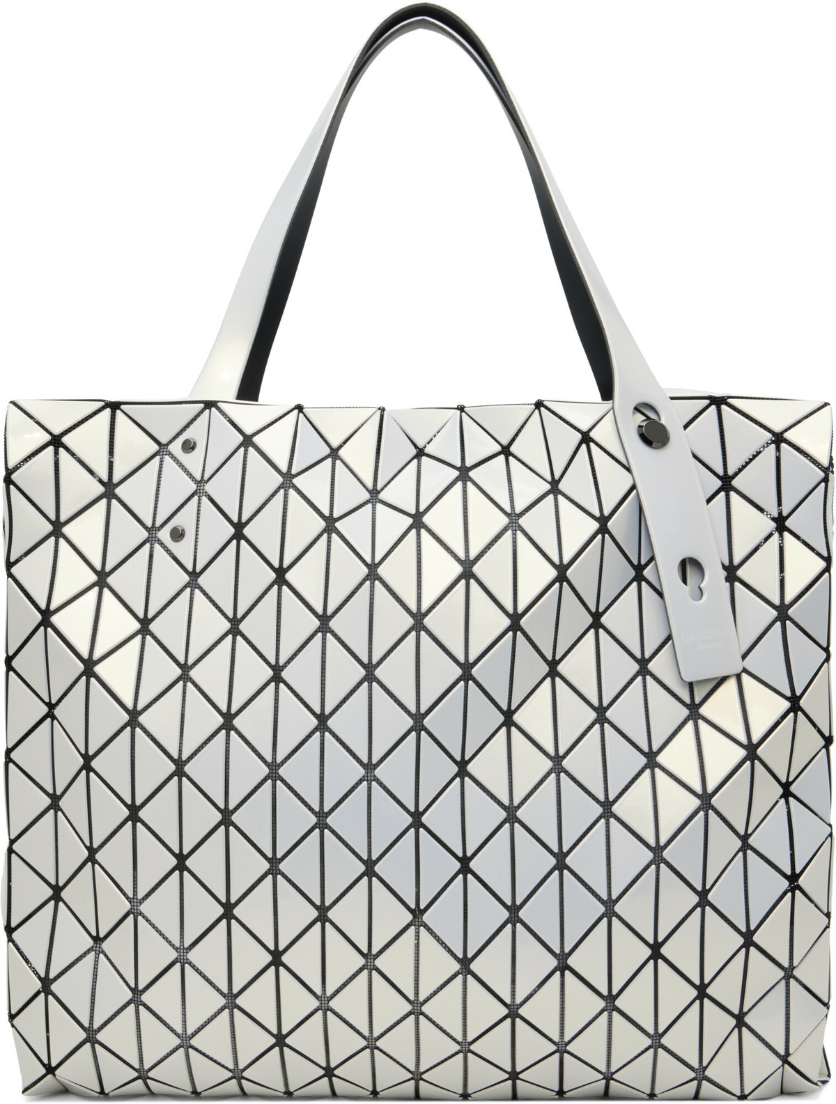 BAO BAO ISSEY MIYAKE White Row Metallic Tote