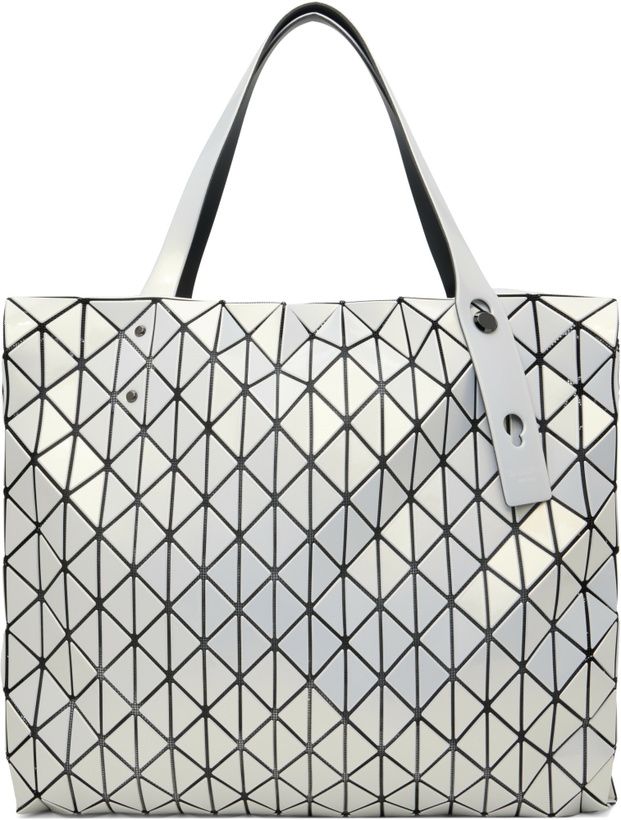 Photo: BAO BAO ISSEY MIYAKE White Row Metallic Tote