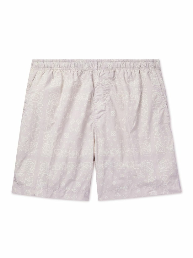 Photo: C.P. Company - Straight-Leg Mid-Length Bandana-Print Swim Shorts - Purple