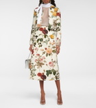 Oscar de la Renta Floral cotton-blend jacket