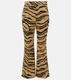 Stella McCartney - Tiger-print wool-blend flared pants