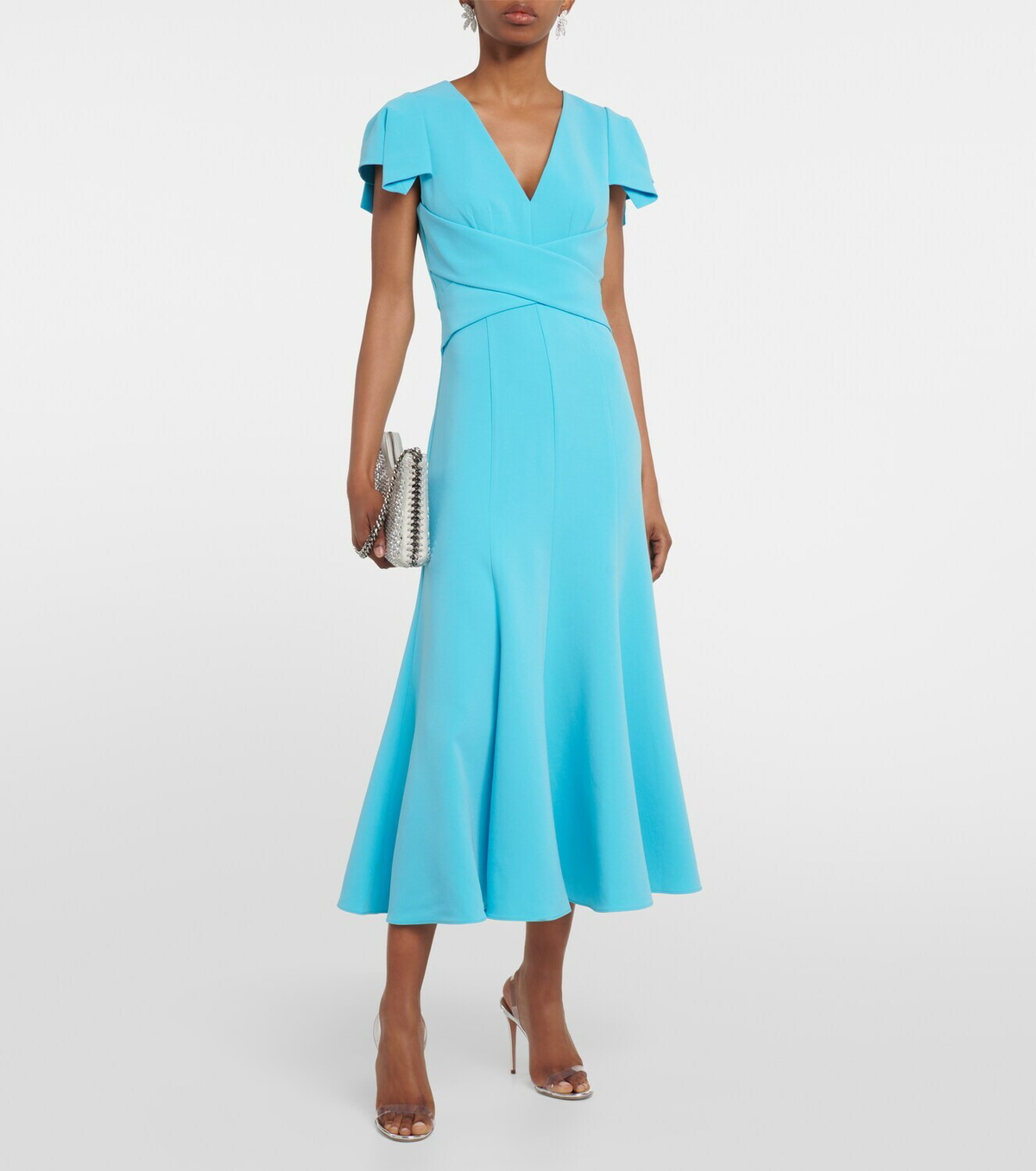 VIP【関税送料無料】希少 Roland Mouret Crepe midi dress Short Sleeve Crepe Midi Dress – Roland Mouret
