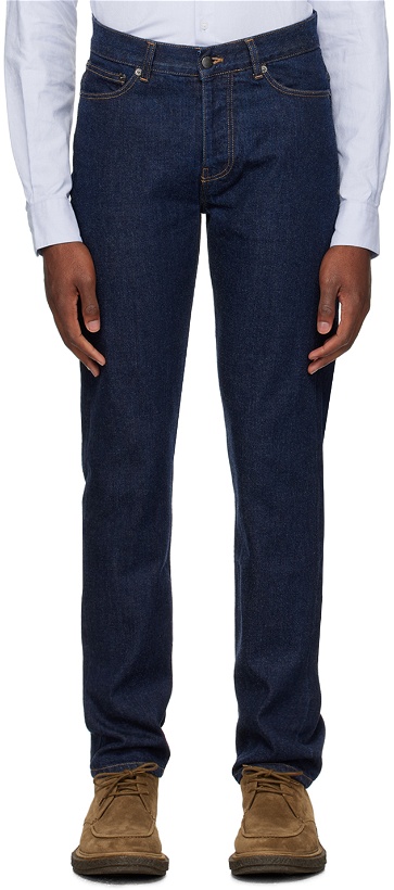 Photo: Sunspel Navy Regular Fit Jeans
