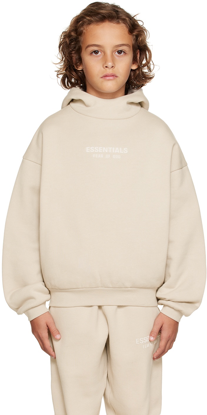 Fear of God ESSENTIALS Kids Taupe Bonded Hoodie Fear Of God Essentials