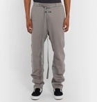 Fear of God - Tapered Nylon-Trimmed Loopback Cotton-Jersey Sweatpants - Gray