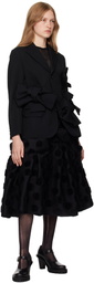 Comme des Garçons Black Wool Gabardine Medium Blazer