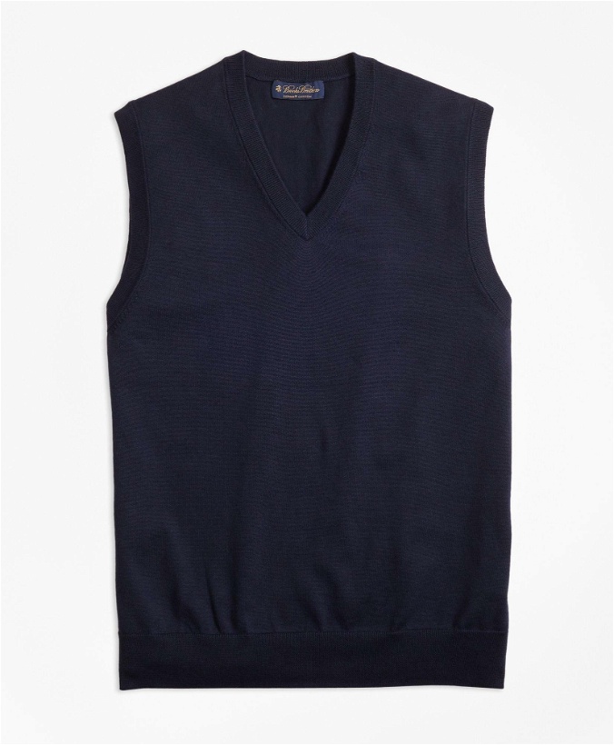 Photo: Brooks Brothers Men's Supima Cotton Sweater Vest | Navy