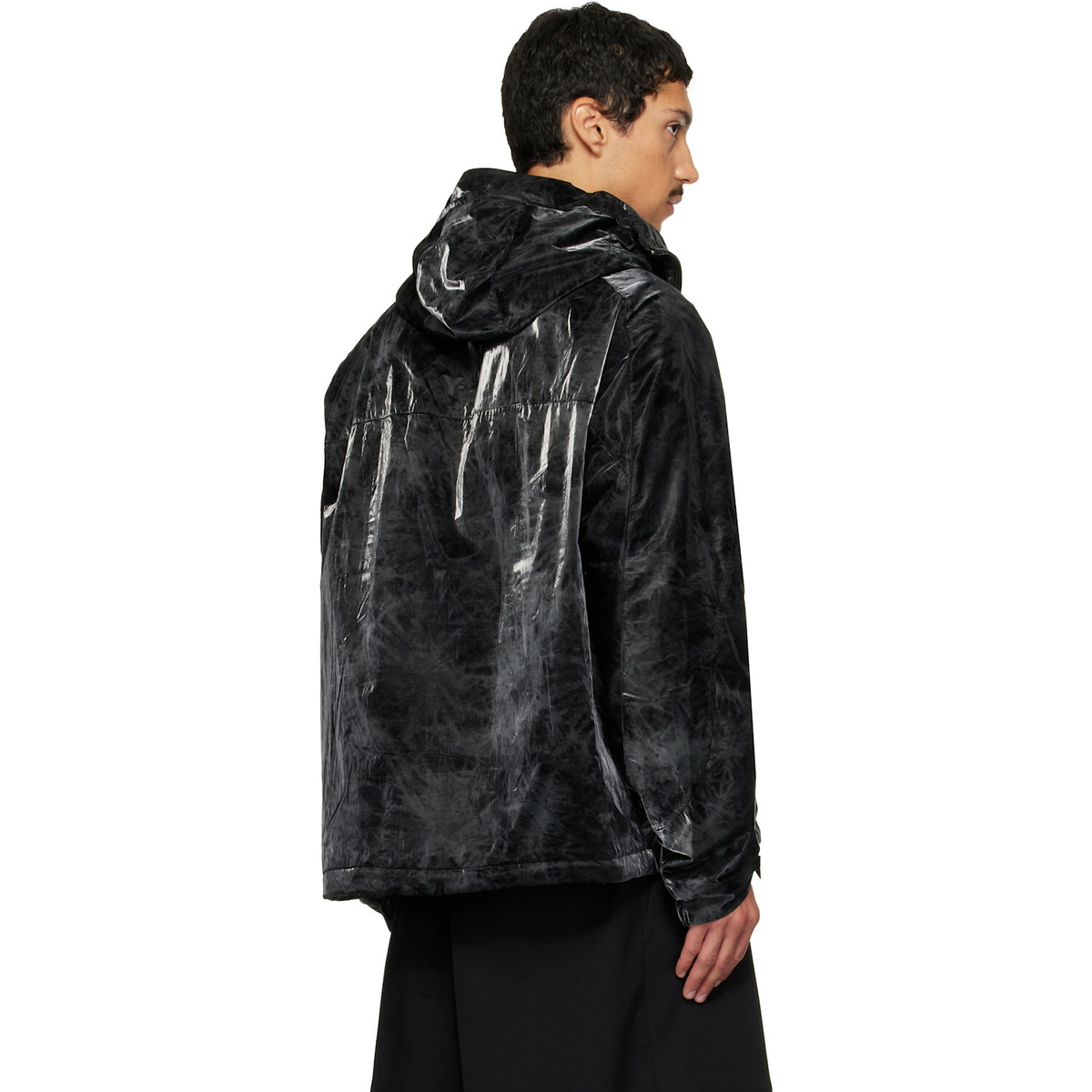 Y-3 Black Marble Nylon Windbreaker Jacket