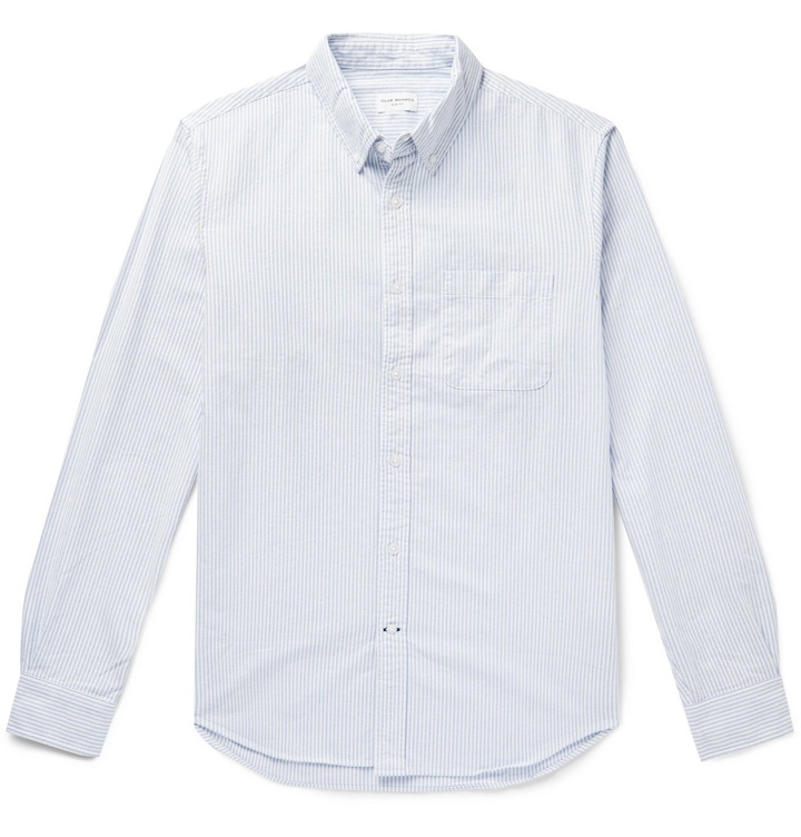 Photo: Club Monaco - Button-Down Collar Striped Cotton Oxford Shirt - Blue