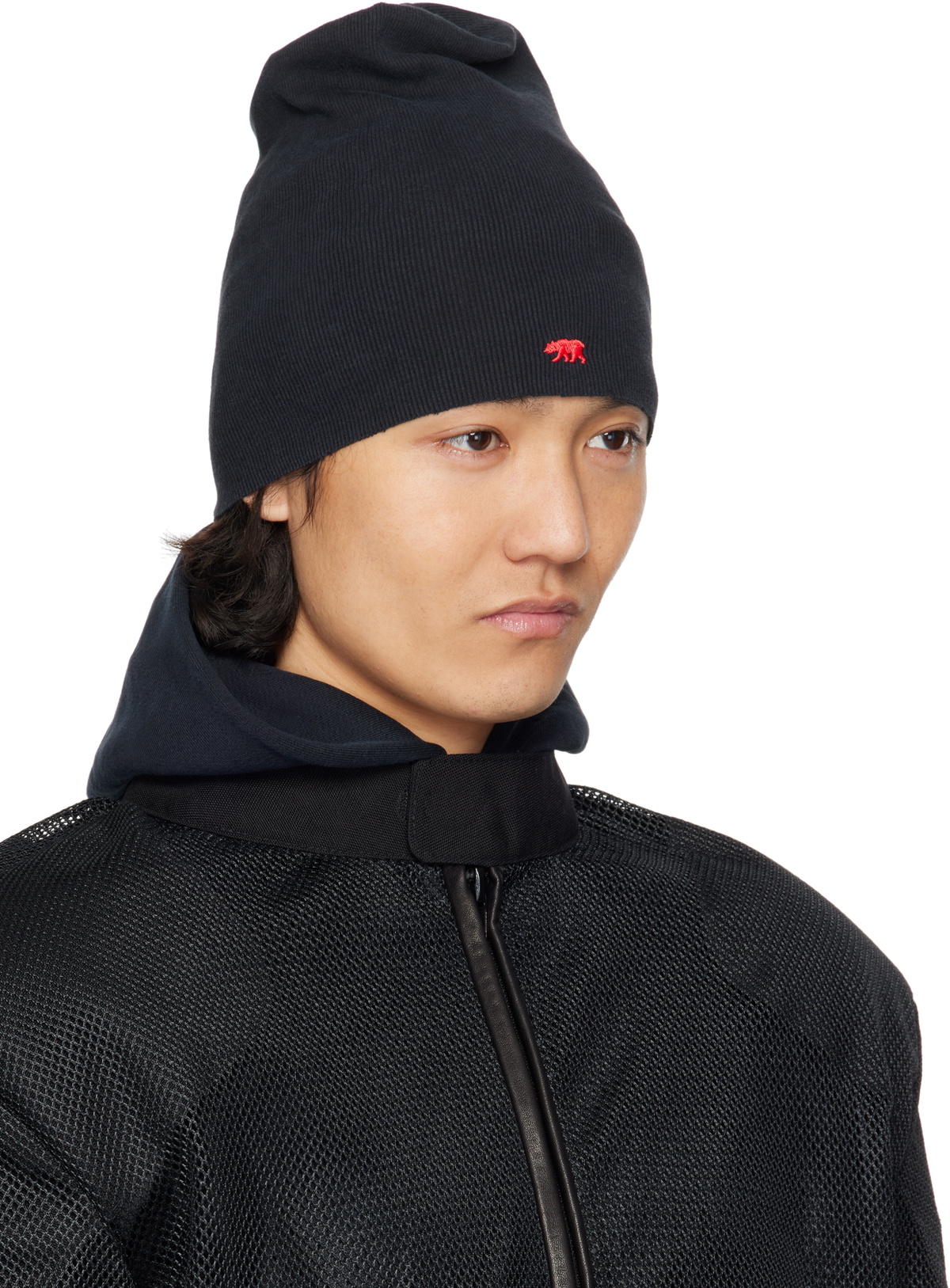 GREG ROSS Black Rib Beanie