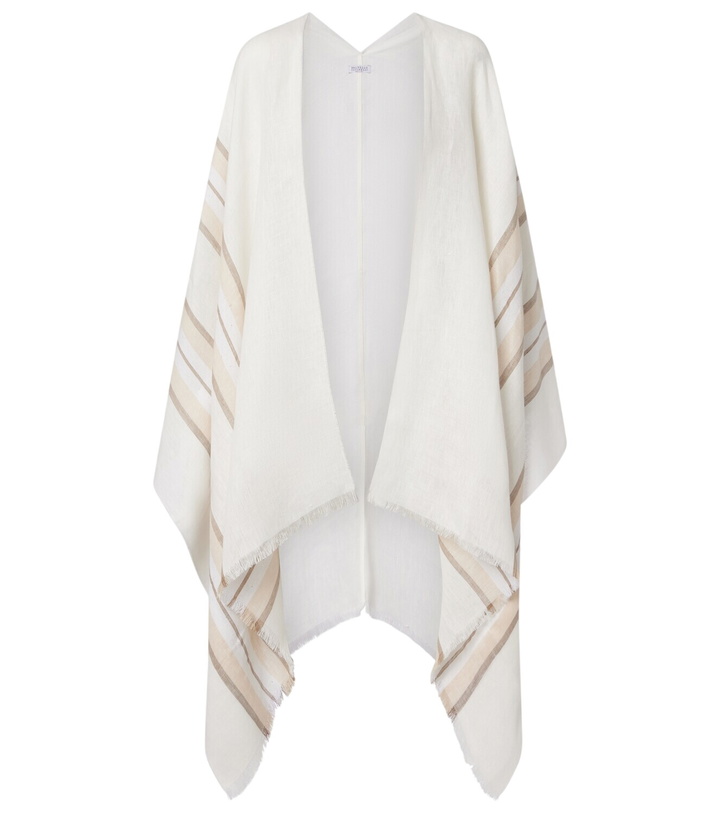 Photo: Brunello Cucinelli Striped linen, cashmere, and silk poncho