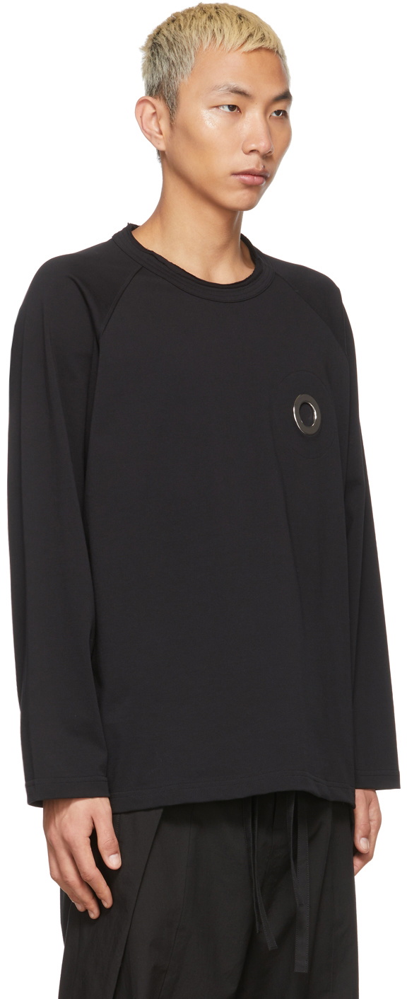 Craig Green Black Eyelet Long Sleeve T-Shirt